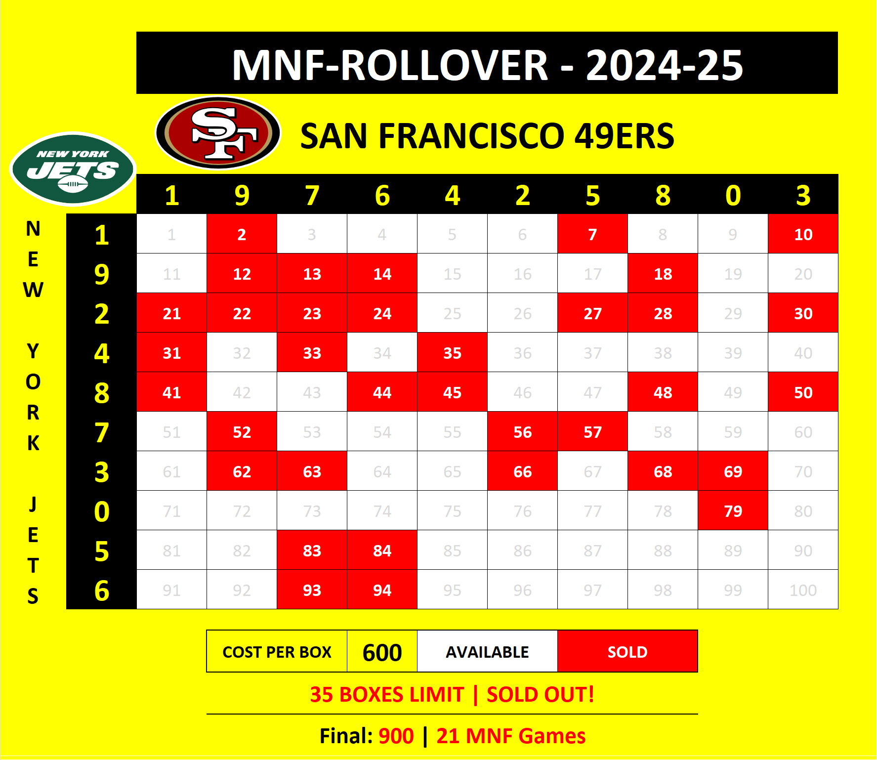 MNF-Rollover Jets at 49ers